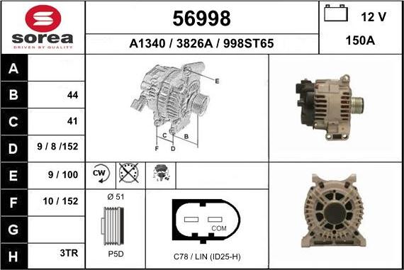 EAI 56998 - Alternatore autozon.pro