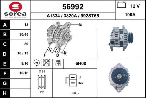 EAI 56992 - Alternatore autozon.pro