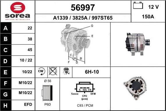 EAI 56997 - Alternatore autozon.pro