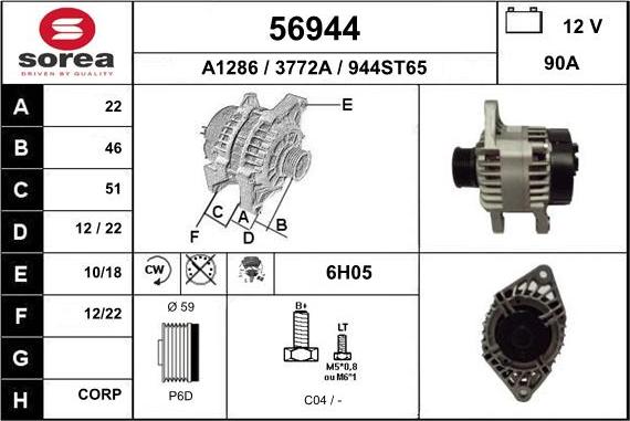 EAI 56944 - Alternatore autozon.pro