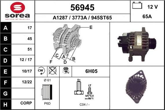 EAI 56945 - Alternatore autozon.pro