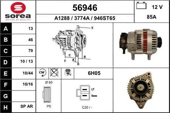 EAI 56946 - Alternatore autozon.pro