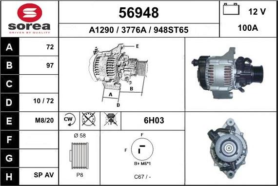 EAI 56948 - Alternatore autozon.pro