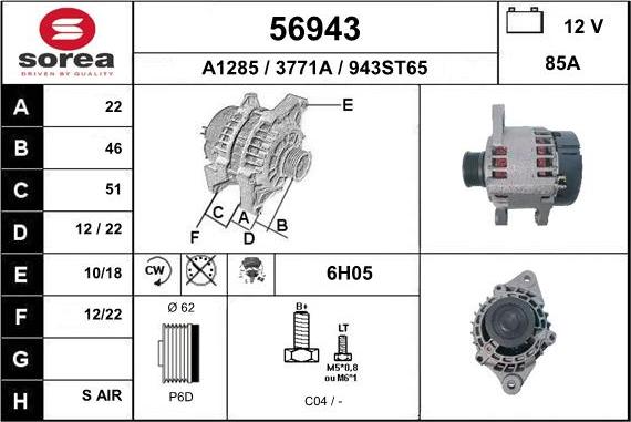 EAI 56943 - Alternatore autozon.pro