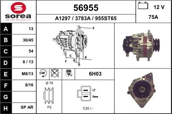 EAI 56955 - Alternatore autozon.pro