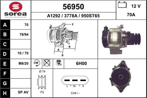 EAI 56950 - Alternatore autozon.pro