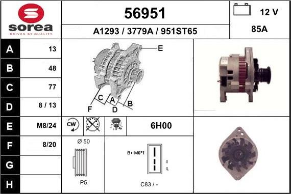 EAI 56951 - Alternatore autozon.pro