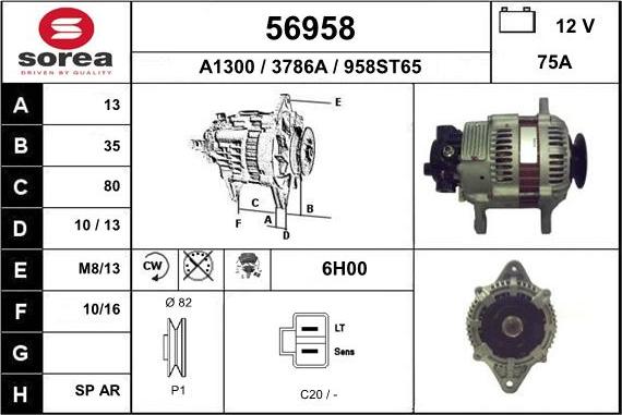 EAI 56958 - Alternatore autozon.pro