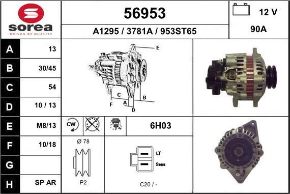 EAI 56953 - Alternatore autozon.pro