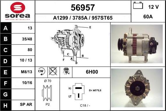 EAI 56957 - Alternatore autozon.pro