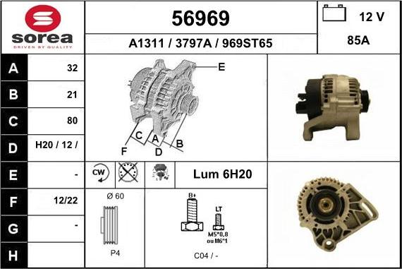 EAI 56969 - Alternatore autozon.pro