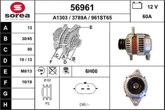 EAI 56961 - Alternatore autozon.pro