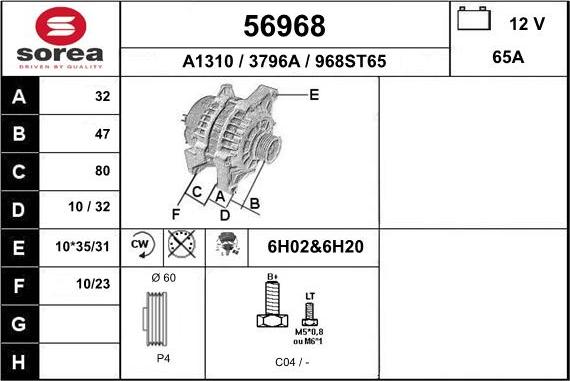 EAI 56968 - Alternatore autozon.pro