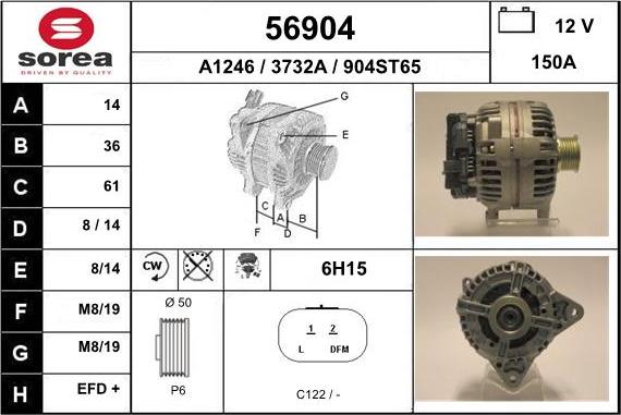 EAI 56904 - Alternatore autozon.pro