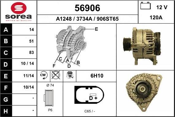 EAI 56906 - Alternatore autozon.pro