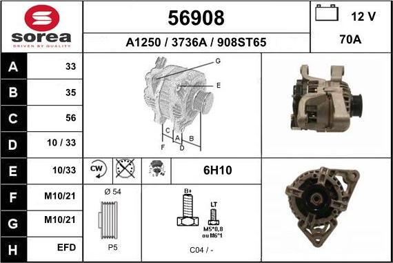 EAI 56908 - Alternatore autozon.pro