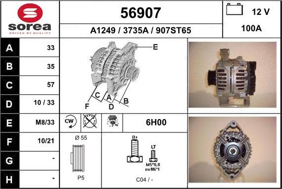 EAI 56907 - Alternatore autozon.pro