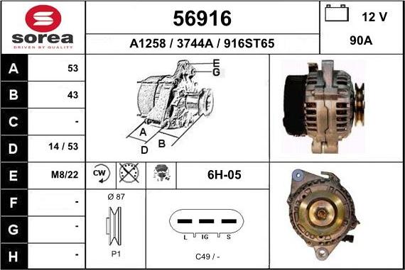 EAI 56916 - Alternatore autozon.pro