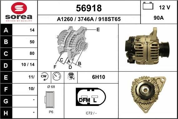 EAI 56918 - Alternatore autozon.pro