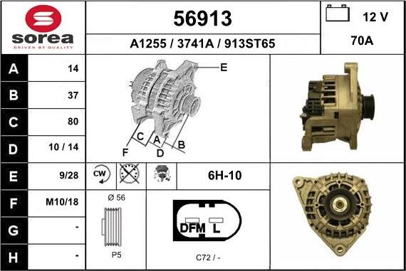 EAI 56913 - Alternatore autozon.pro