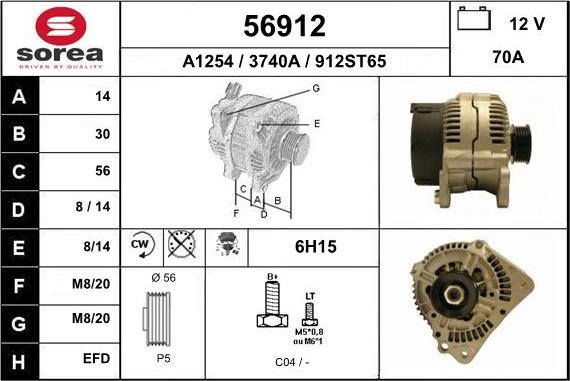 EAI 56912 - Alternatore autozon.pro