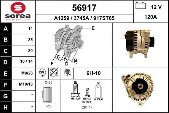 EAI 56917 - Alternatore autozon.pro