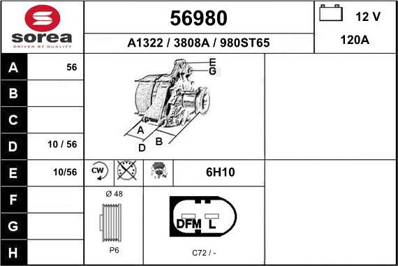 EAI 56980 - Alternatore autozon.pro