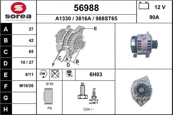 EAI 56988 - Alternatore autozon.pro