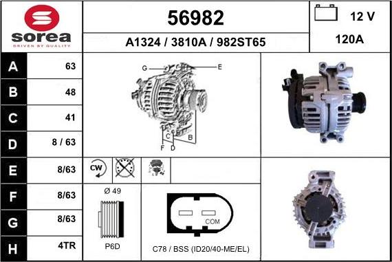 EAI 56982 - Alternatore autozon.pro