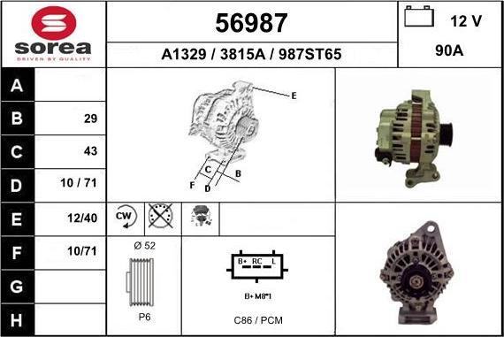 EAI 56987 - Alternatore autozon.pro