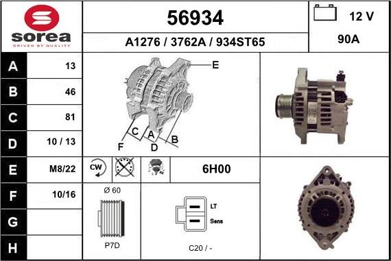 EAI 56934 - Alternatore autozon.pro