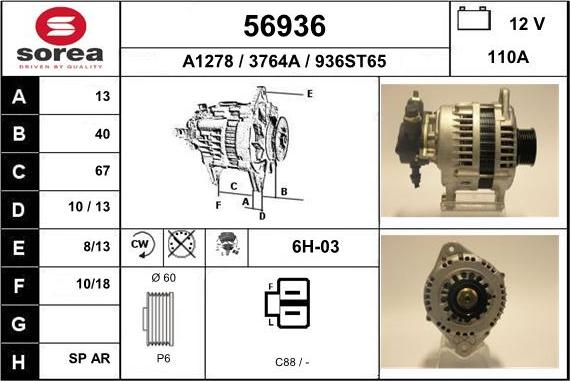 EAI 56936 - Alternatore autozon.pro