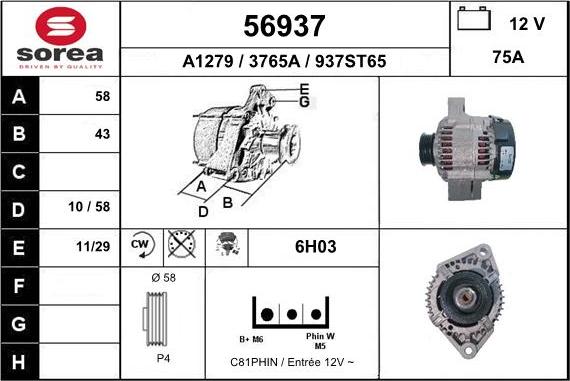 EAI 56937 - Alternatore autozon.pro