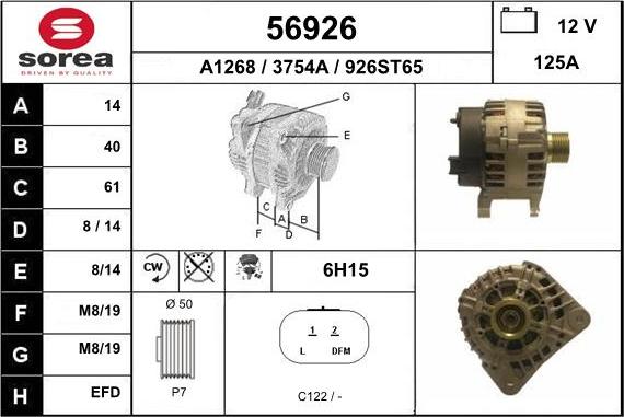 EAI 56926 - Alternatore autozon.pro