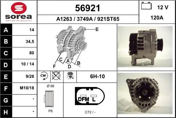 EAI 56921 - Alternatore autozon.pro