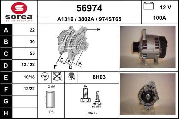 EAI 56974 - Alternatore autozon.pro