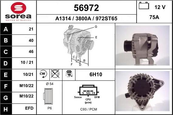 EAI 56972 - Alternatore autozon.pro