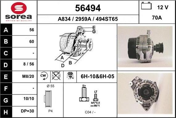 EAI 56494 - Alternatore autozon.pro