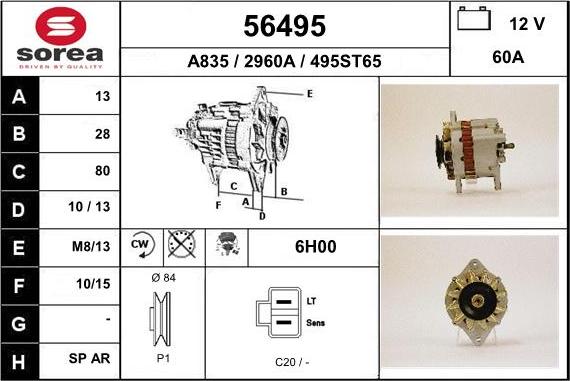 EAI 56495 - Alternatore autozon.pro