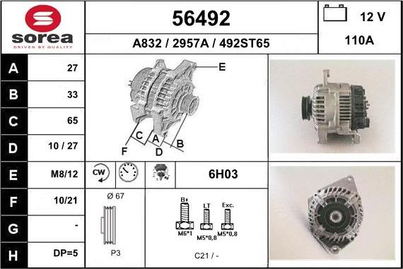 EAI 56492 - Alternatore autozon.pro