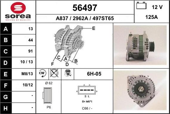 EAI 56497 - Alternatore autozon.pro