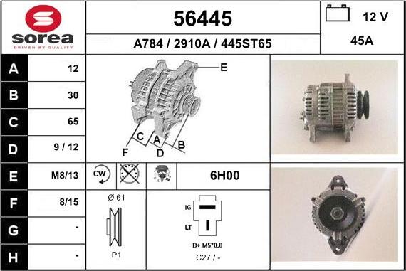 EAI 56445 - Alternatore autozon.pro