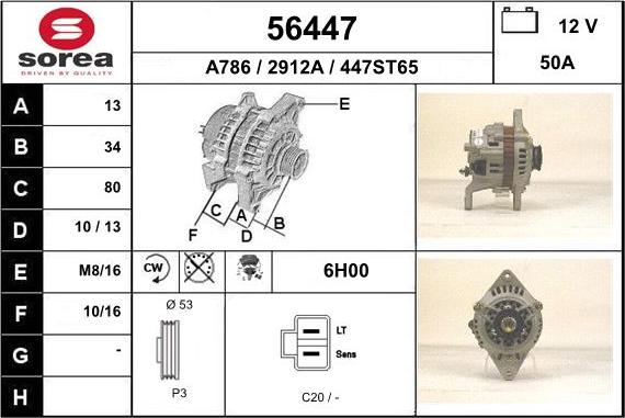 EAI 56447 - Alternatore autozon.pro