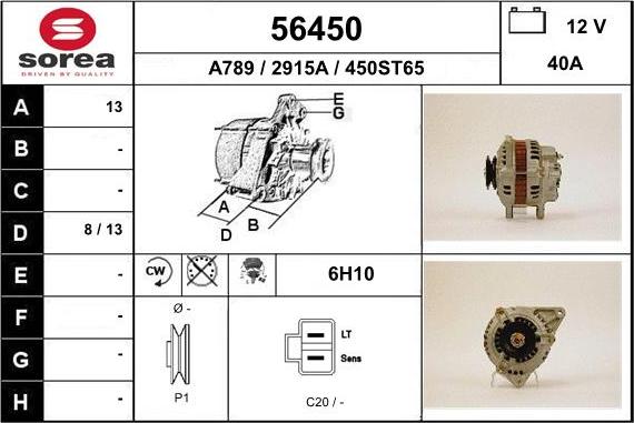 EAI 56450 - Alternatore autozon.pro