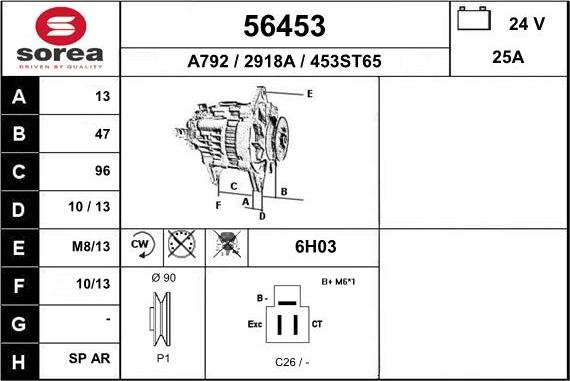 EAI 56453 - Alternatore autozon.pro