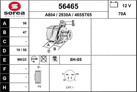 EAI 56465 - Alternatore autozon.pro