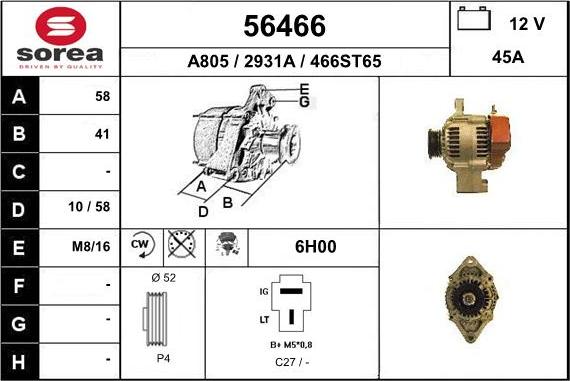 EAI 56466 - Alternatore autozon.pro