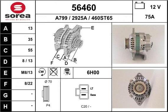 EAI 56460 - Alternatore autozon.pro