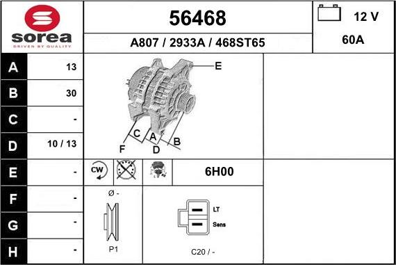 EAI 56468 - Alternatore autozon.pro