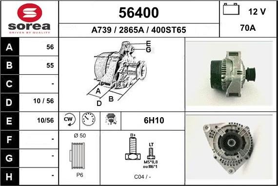 EAI 56400 - Alternatore autozon.pro